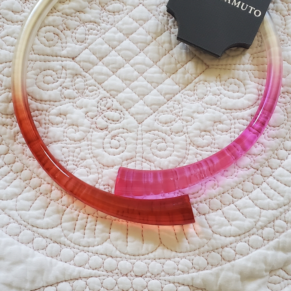 Vince Camuto Pink and Red Ombre Necklace